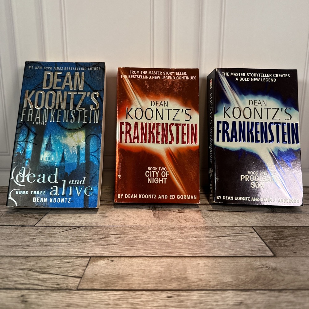 Dean Koontz Frankenstein Book Series 1-3 Prodigal Son City Night Dead and Alive